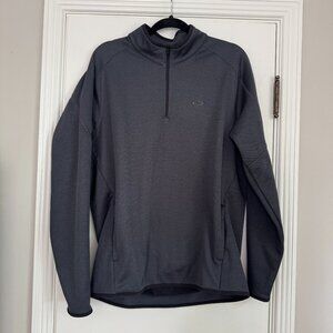 Oakley Men's Prime 1/4 Zip Jacket Fleeve Lined Golf Pullover Gray Size Large